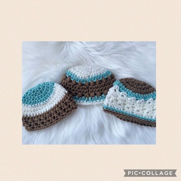 Handmade Crochet Baby Hat Gift Set - Picture 3 of 13